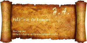 Héra Artemon névjegykártya